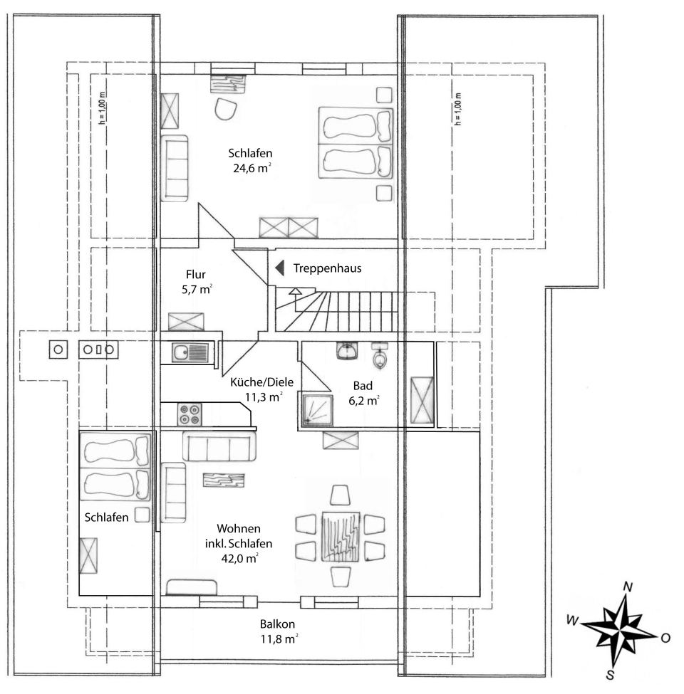 Ammerzone: Grundriss der Wohnung